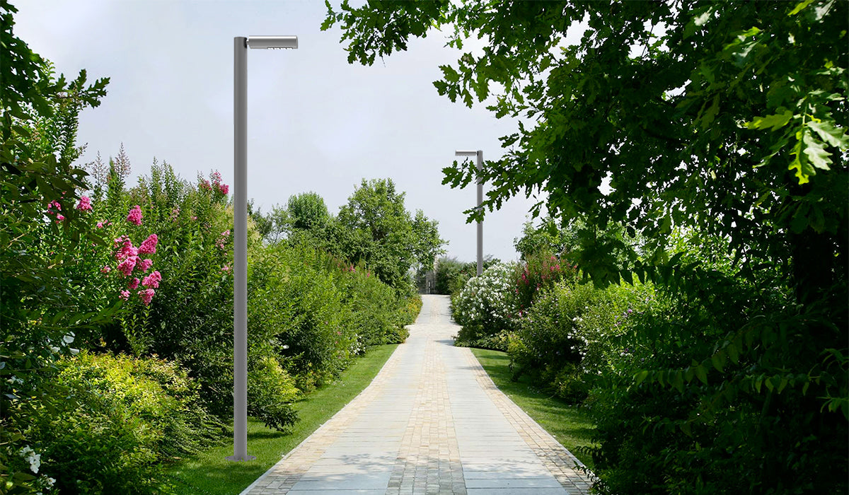 Palo d'illuminazione SIMPLY con lanterna ovale